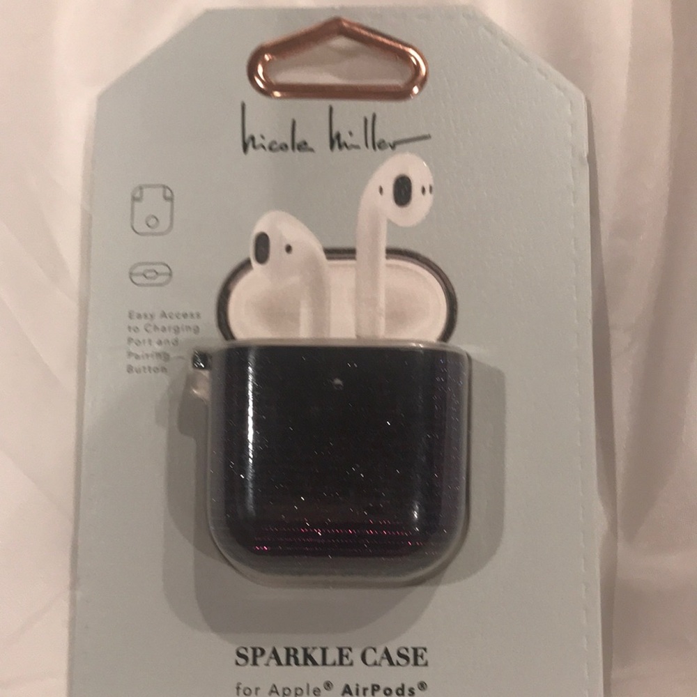 Nicole Miller sparkle AirPod case NWT Stocking Stuffer